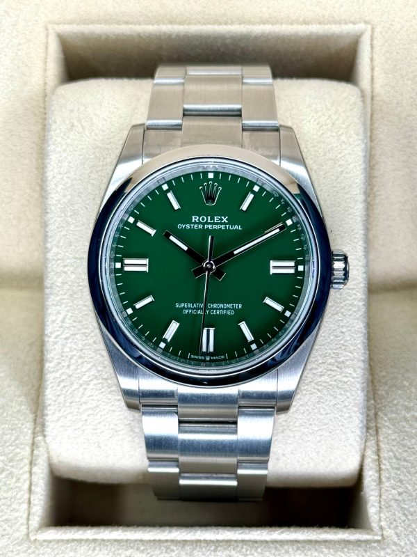 2023 Rolex Oyster Perpetual 36mm 126000 Green Dial (Unworn) for sale