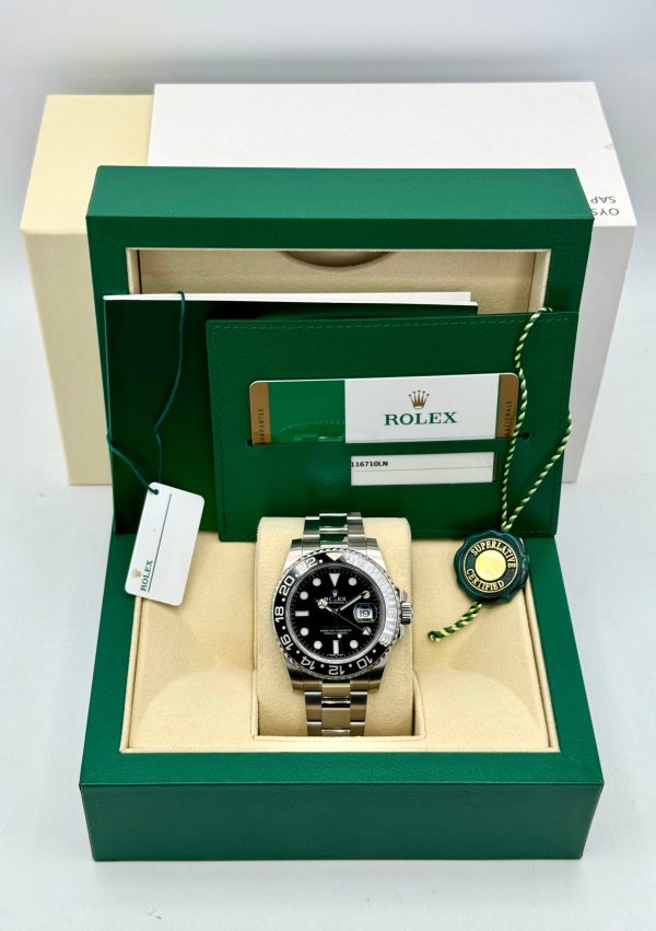 2018 Rolex GMT-Master II 40mm 116710LN Stainless Steel Black Dial for sale