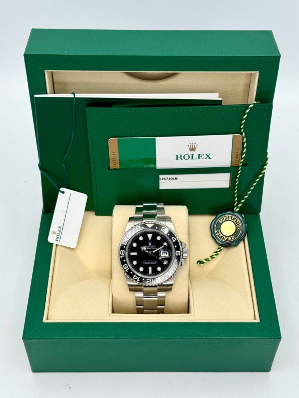 2018 Rolex GMT-Master II 40mm 116710LN Stainless Steel Black Dial for sale