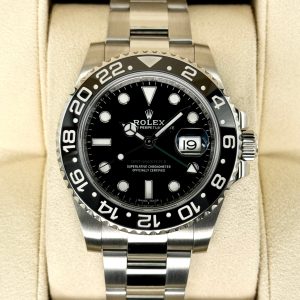 2018 Rolex GMT-Master II 40mm 116710LN Stainless Steel Black Dial for sale