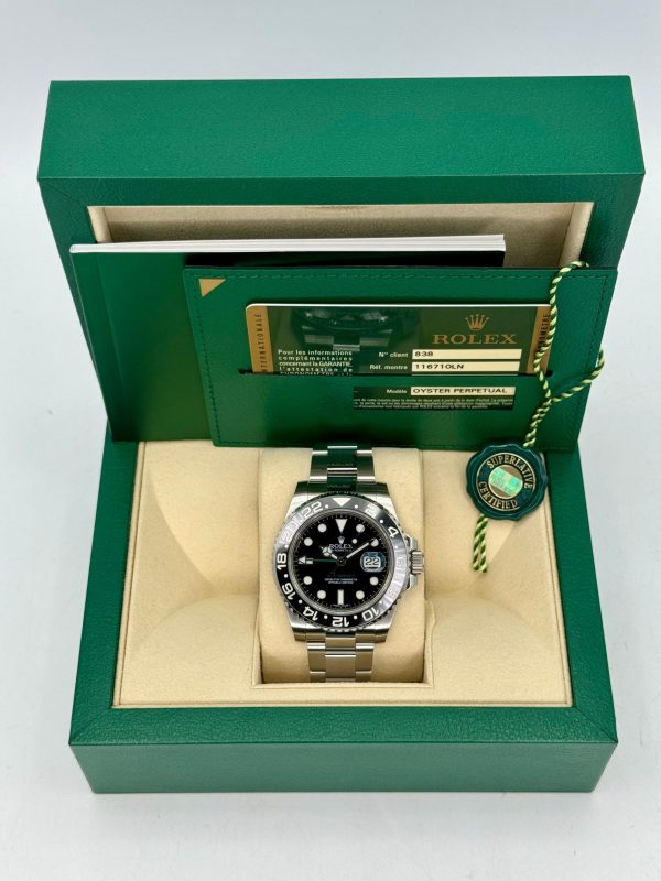 2015 Rolex GMT-Master II 40mm 116710LN Stainless Steel Black Dial (No. 2 of 3) for sale