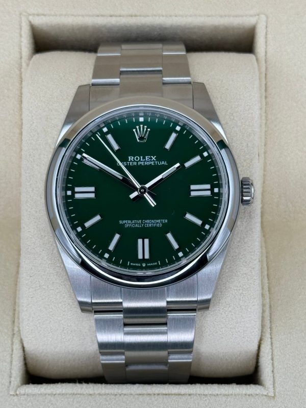 2023 Rolex Oyster Perpetual 41mm 124300 Green Dial (Unworn) (No. 1 of 2) for sale