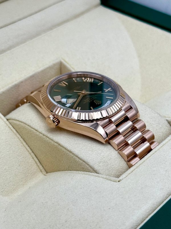 2019 Rolex Day-Date 40mm 228235 Presidential Rose Gold Olive Dial (No. 2 of 2) for sale