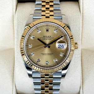 2022 Rolex Datejust 41mm 126333 Jubilee Champagne Diamond Dial for sale