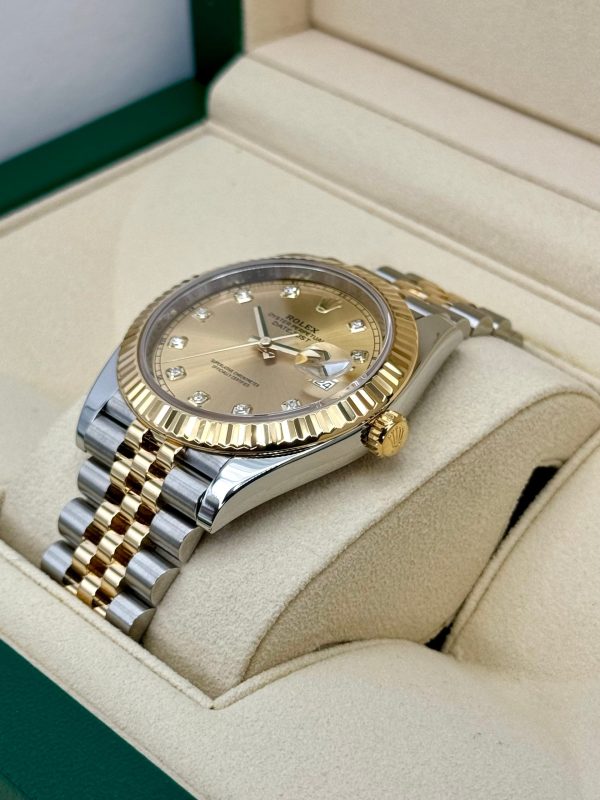 2022 Rolex Datejust 41mm 126333 Jubilee Champagne Diamond Dial for sale
