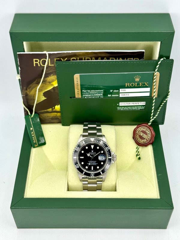 2010 Rolex Submariner Date 40mm 16610 Stainless Steel Black Dial for sale
