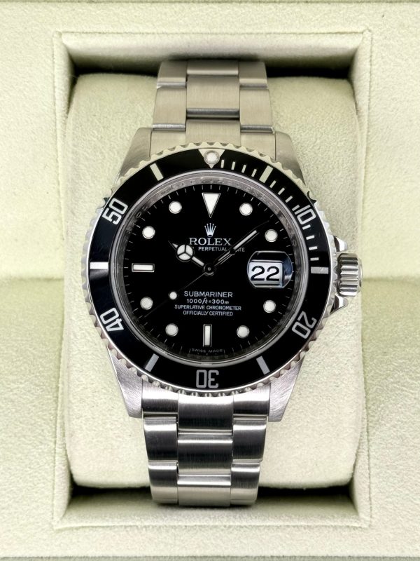 2010 Rolex Submariner Date 40mm 16610 Stainless Steel Black Dial for sale
