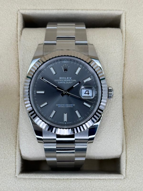 2023 Rolex Datejust 41m 126334 Stainless Steel Oyster Rhodium Dial (Unworn) for sale