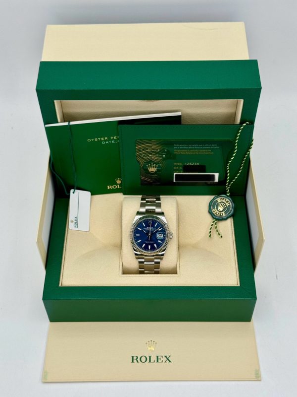 2024 Rolex Datejust 36mm 126234 Stainless Steel Oyster Blue Dial (Unworn) for sale