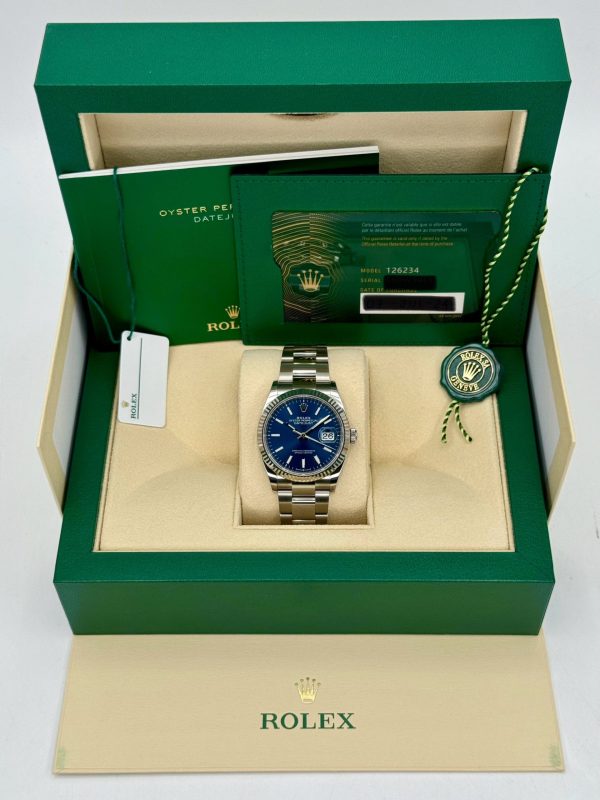2024 Rolex Datejust 36mm 126234 Stainless Steel Oyster Blue Dial (Unworn) for sale