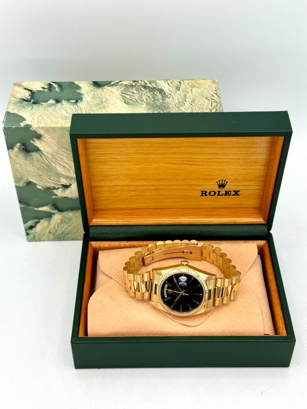 1981 Rolex Day-Date 36mm 18038 Presidential Black Dial for sale