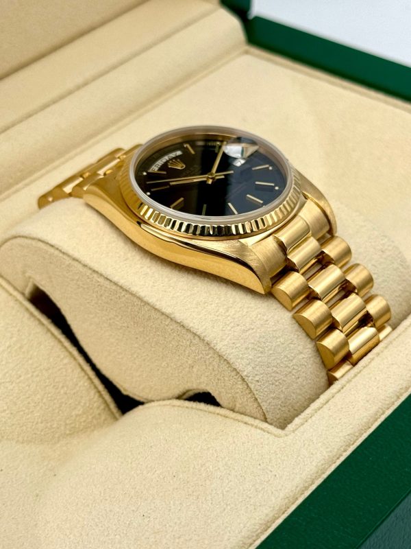 1981 Rolex Day-Date 36mm 18038 Presidential Black Dial for sale