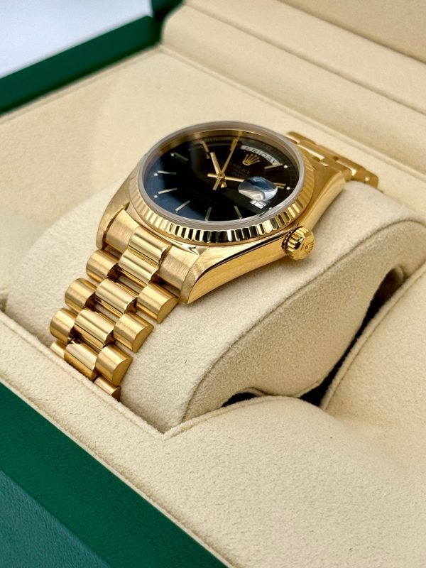 1981 Rolex Day-Date 36mm 18038 Presidential Black Dial for sale