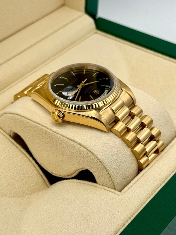 1981 Rolex Day-Date 36mm 18038 Presidential Black Dial for sale