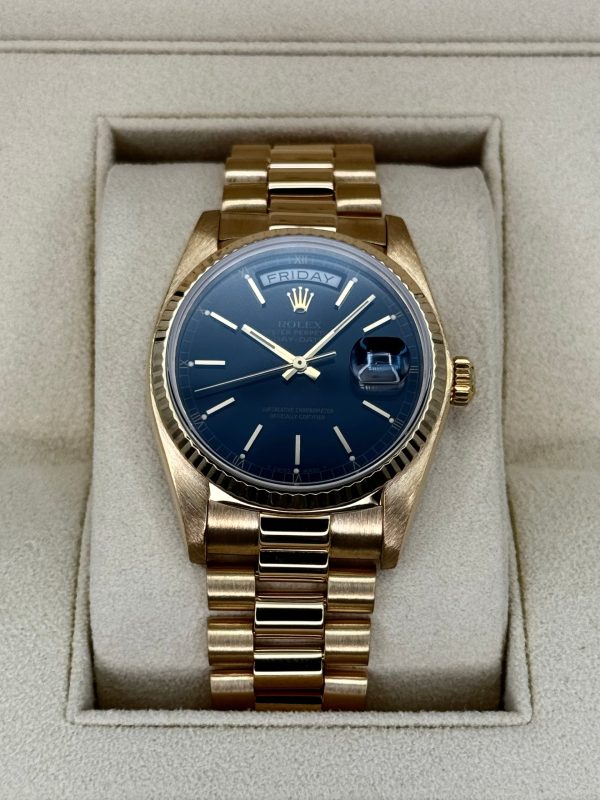 1981 Rolex Day-Date 36mm 18038 Presidential Black Dial for sale