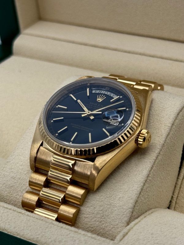 1981 Rolex Day-Date 36mm 18038 Presidential Black Dial for sale