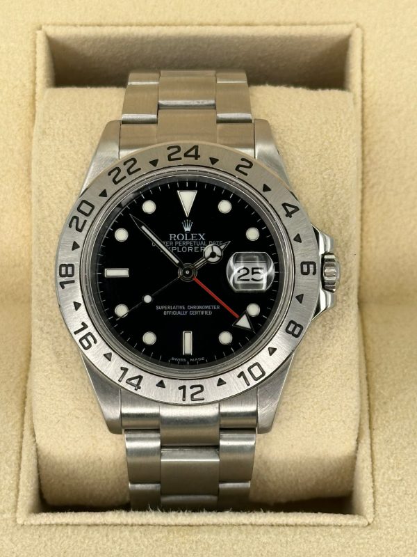 2002 Rolex Explorer II 40mm 16570 Stainless Steel Black Dial for sale