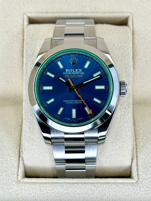 2023 Rolex Milgauss 40mm 116400GV Stainless Steel Blue Dial for sale