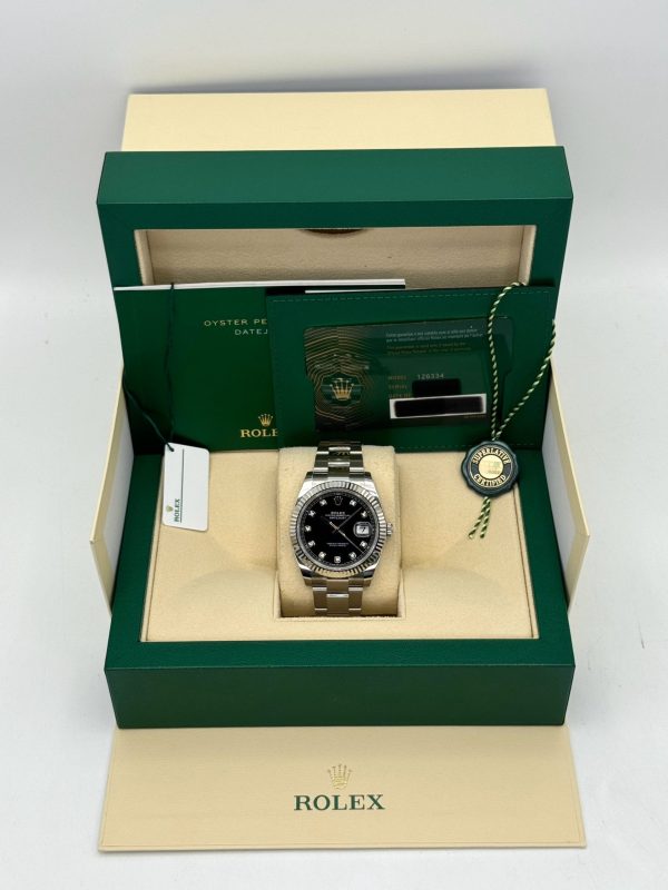 2025 Rolex Datejust 41mm 126334 Oyster Black Diamond Dial (Unworn) for sale