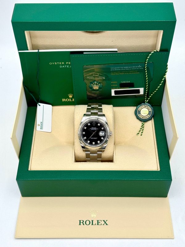 2025 Rolex Datejust 41mm 126334 Oyster Black Diamond Dial (Unworn) for sale