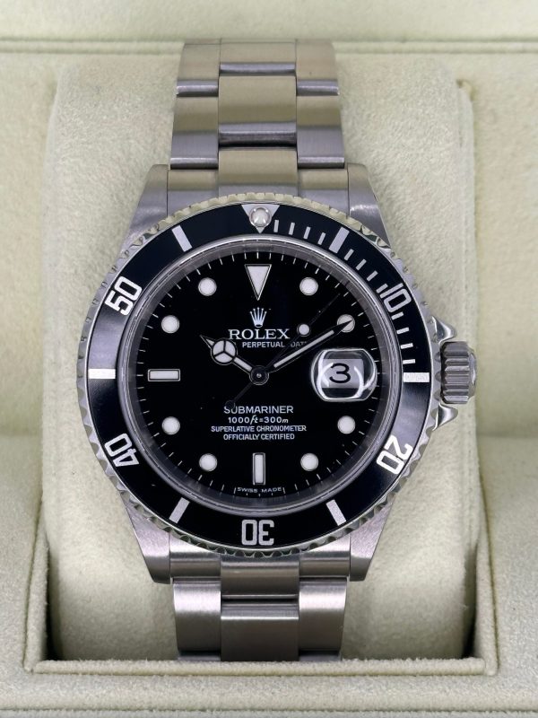 2007 Rolex Submariner Date 40mm 16610 Stainless Steel Black Dial for sale