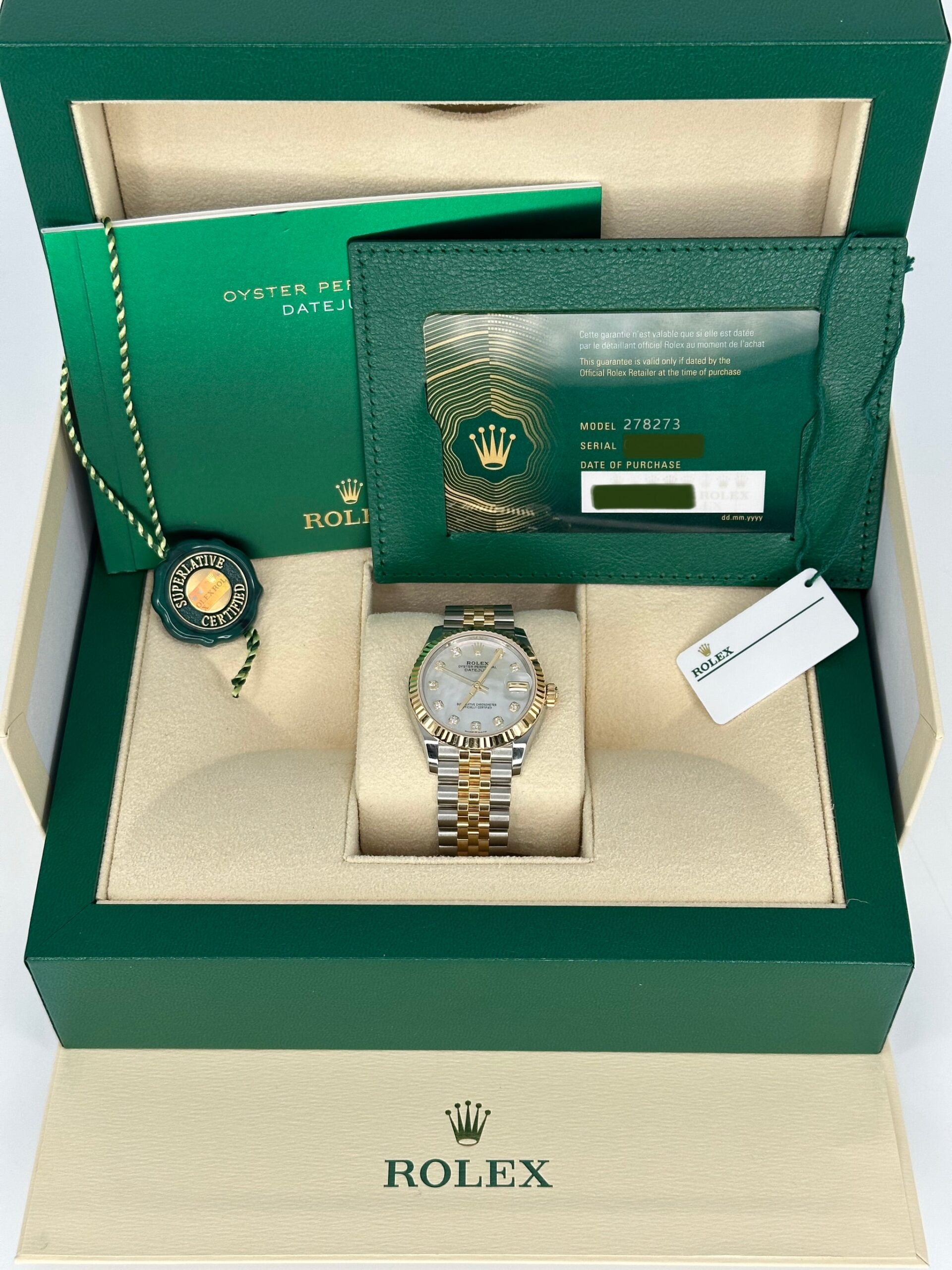 Pre owned Rolex Datejust 278273 for sale