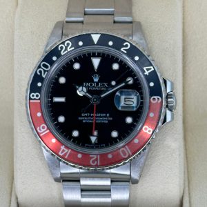1987 Rolex GMT Master II “Coke” Fat Lady  16760 Black Dial w/RSC Card for sale