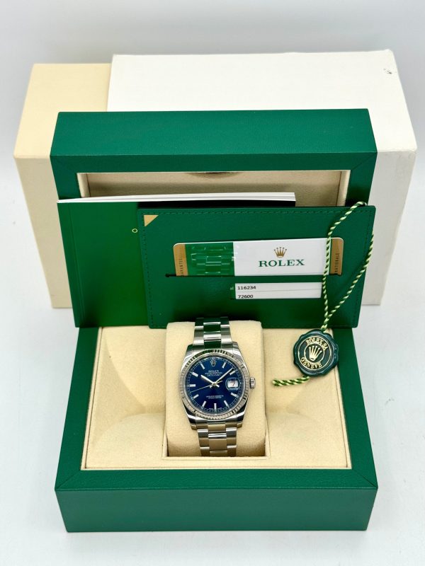 2018 Rolex Datejust 36mm 116234 Stainless Steel Oyster Blue Dial for sale