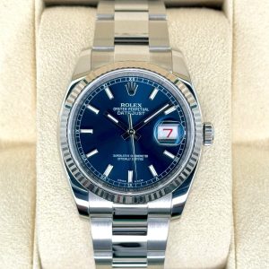 2018 Rolex Datejust 36mm 116234 Stainless Steel Oyster Blue Dial for sale