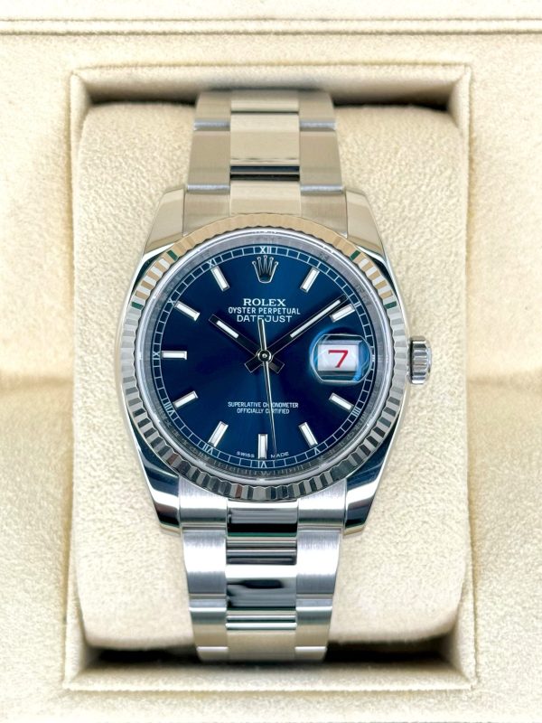 2018 Rolex Datejust 36mm 116234 Stainless Steel Oyster Blue Dial for sale