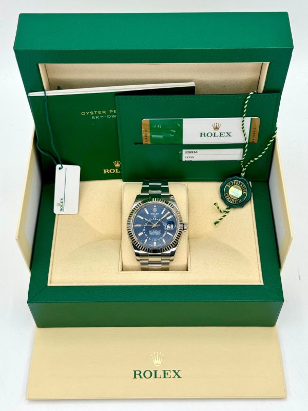 2020 Sky-Dweller 42mm 326934 Stainless Steel Oyster Blue Dial for sale