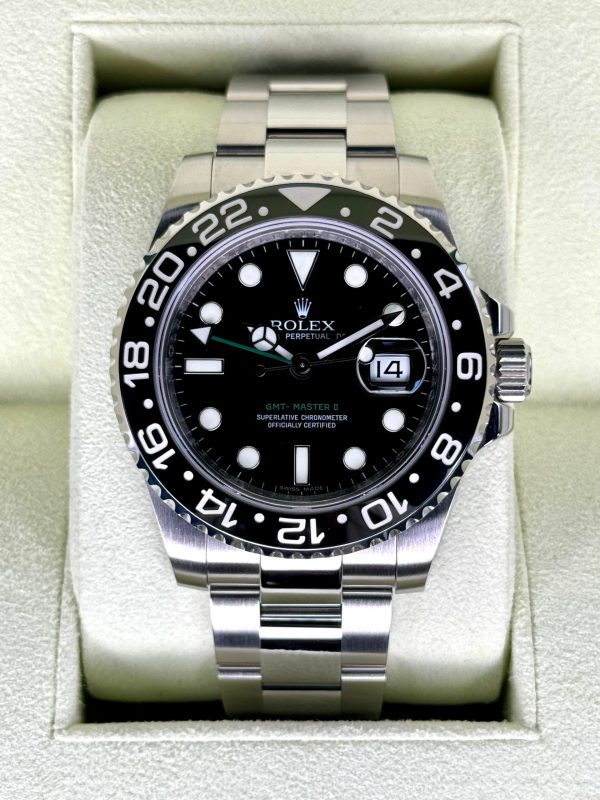 2009 Rolex GMT-Master II 40mm 116710LN Stainless Steel Black Dial (No. 2 of 2) for sale