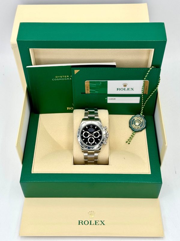 2015 Rolex Daytona 40mm 116520 Stainless Steel Black Dial for sale