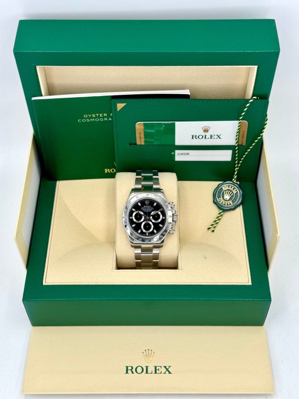 2015 Rolex Daytona 40mm 116520 Stainless Steel Black Dial for sale