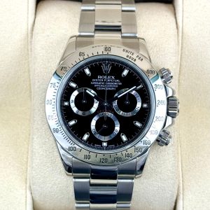 2015 Rolex Daytona 40mm 116520 Stainless Steel Black Dial for sale