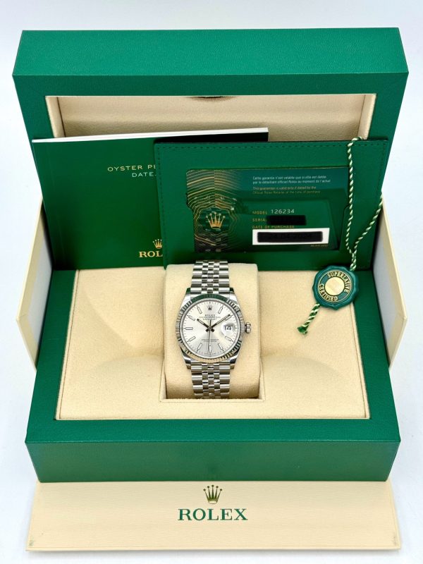 2024 Rolex Datejust 36mm 126234 Stainless Steel Jubilee Silver Dial (Unworn) for sale