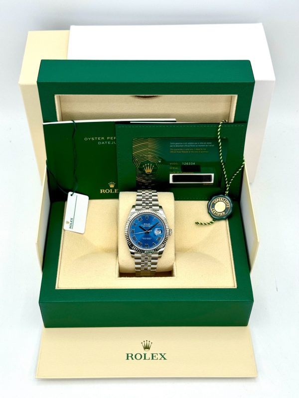 2024 Rolex Datejust 41mm 126334 Jubilee Blue Roman Numeral Dial (Unworn) for sale