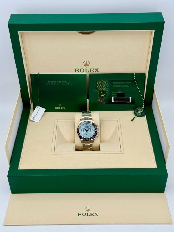 Rolex Daytona 40mm 116506 Platinum Ice Blue Diamond Baguette Dial (Unworn) for sale