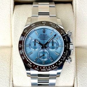 Rolex Daytona 40mm 116506 Platinum Ice Blue Diamond Baguette Dial (Unworn) for sale