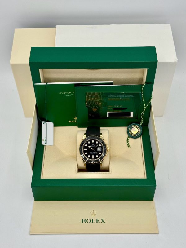 2024 Rolex Yacht-Master 42mm 226658 Gold Oysterflex Black Dial for sale