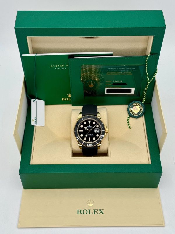 2024 Rolex Yacht-Master 42mm 226658 Gold Oysterflex Black Dial for sale