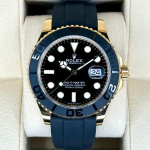 2024 Rolex Yacht-Master 42mm 226658 Gold Oysterflex Black Dial for sale