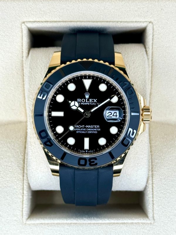 2024 Rolex Yacht-Master 42mm 226658 Gold Oysterflex Black Dial for sale