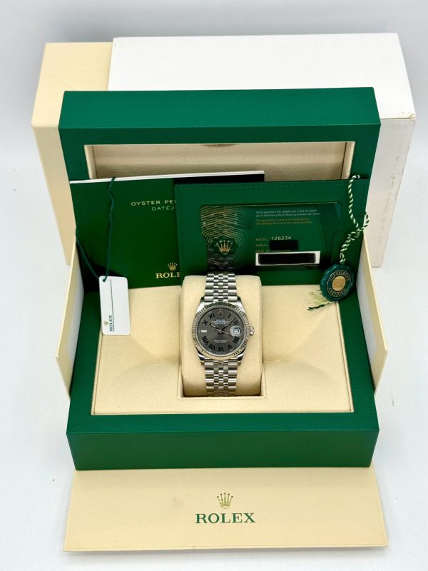 2021 Rolex Datejust 36mm 126234 Jubilee Wimbledon Dial for sale