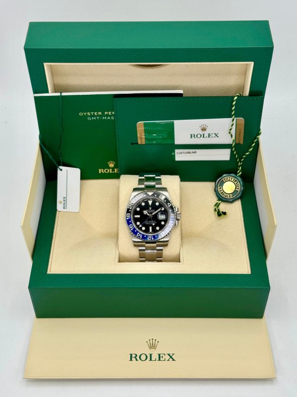 2016 Rolex GMT-Master II “Batman” 40mm 116710BLNR Oyster (No. 2 of 2) for sale