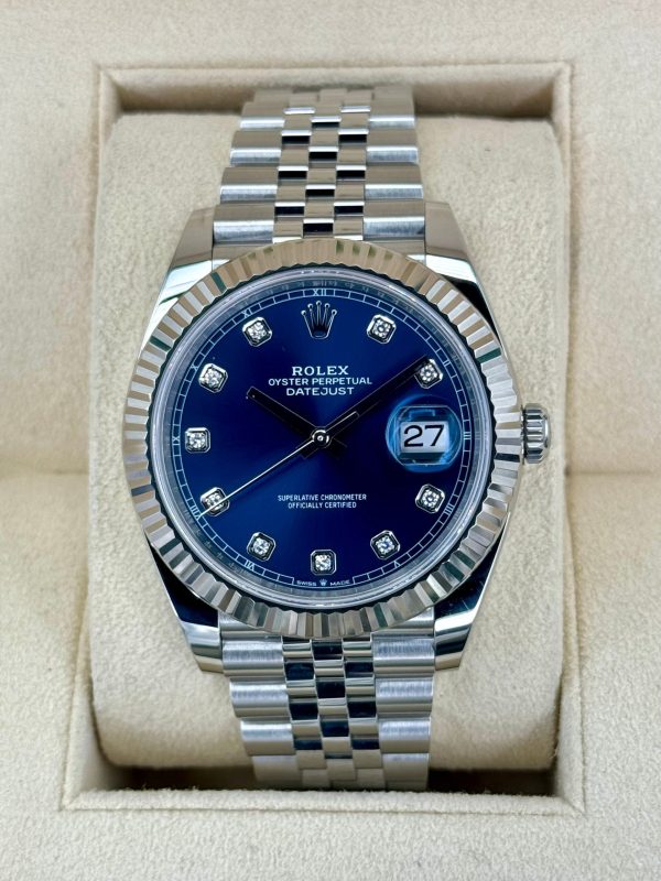 2022 Rolex Datejust 41mm 126334 Jubilee Blue Diamond Dial (No. 2 of 2) for sale
