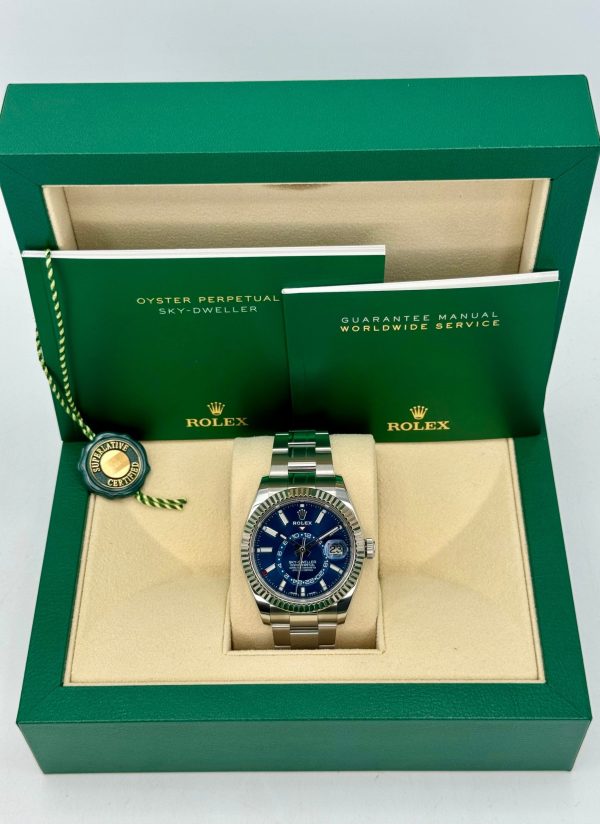 Sky-Dweller 42mm 326934 Stainless Steel Oyster Blue Dial for sale