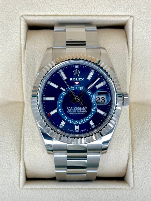 Sky-Dweller 42mm 326934 Stainless Steel Oyster Blue Dial for sale