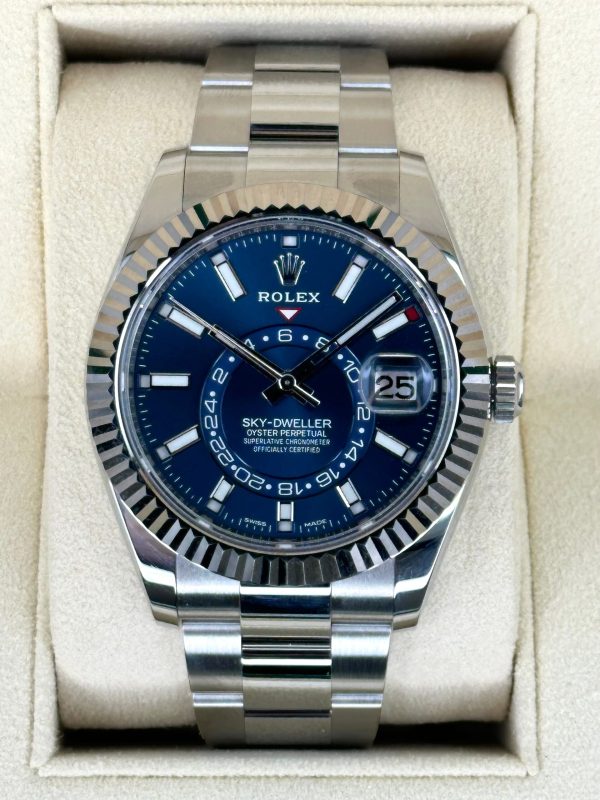 2022 Sky-Dweller 42mm 326934 Stainless Steel Oyster Blue Dial for sale