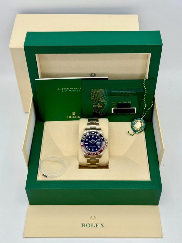 2022 Rolex GMT-Master II “Pepsi” 40mm 126719BLRO White Gold Oyster for sale